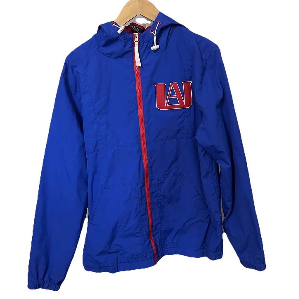 My Hero Academia Blue UA High Hood Windbreaker Men's Large Jacket-400